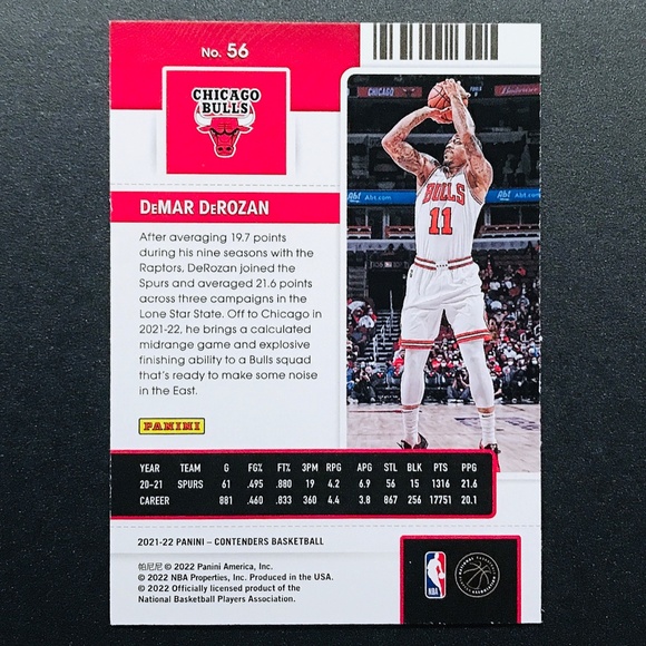 DeMar DeRozan - 2021-22 Panini Contenders #56 - Picture 2 of 2